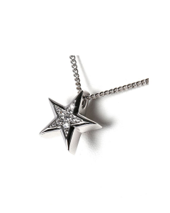 Ask-hängsmycke av silver (925) 'Stjärna' med zirkonstenar