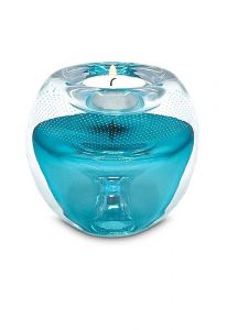 Mini kristallglasurna med värmeljus Tiffany blå